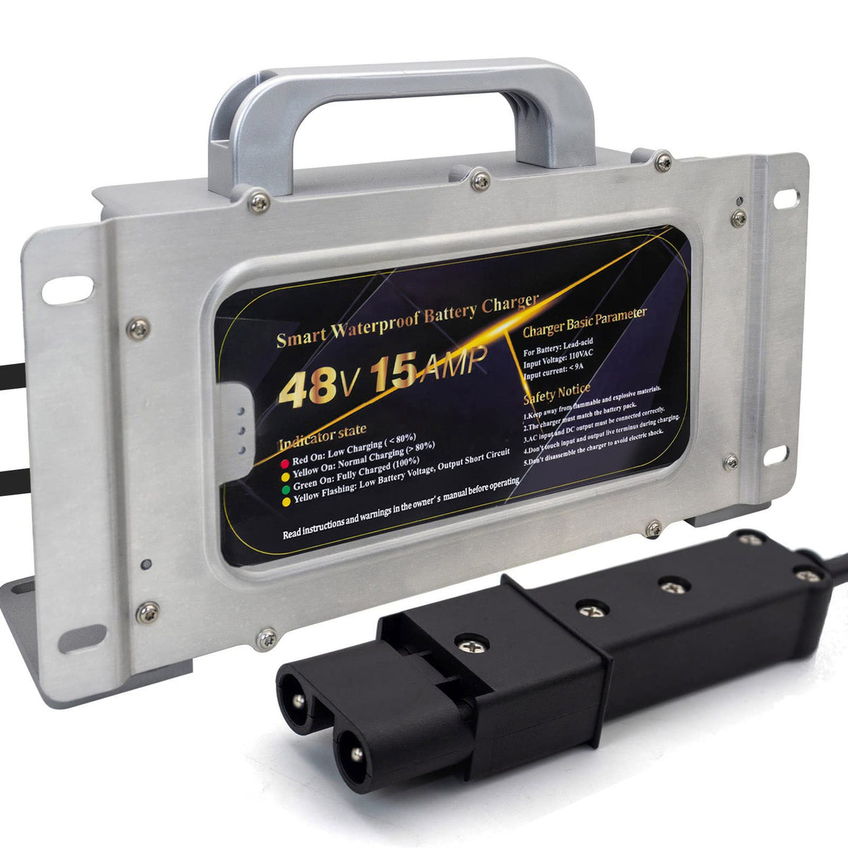 CAPTOK golf cart charger in use on course, ready and convenient.