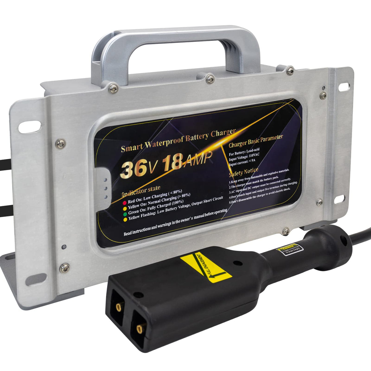 CAPTOK golf cart charger suitable for home, shop, or course.