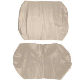 CARBBIA front beige golf cart seat cover with premium leather look for EZGO TXT