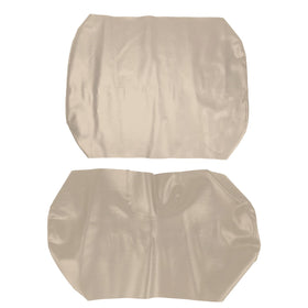 Carbhub front leather seat cover for EZ-Go TXT; beige finish adds stylish comfort.