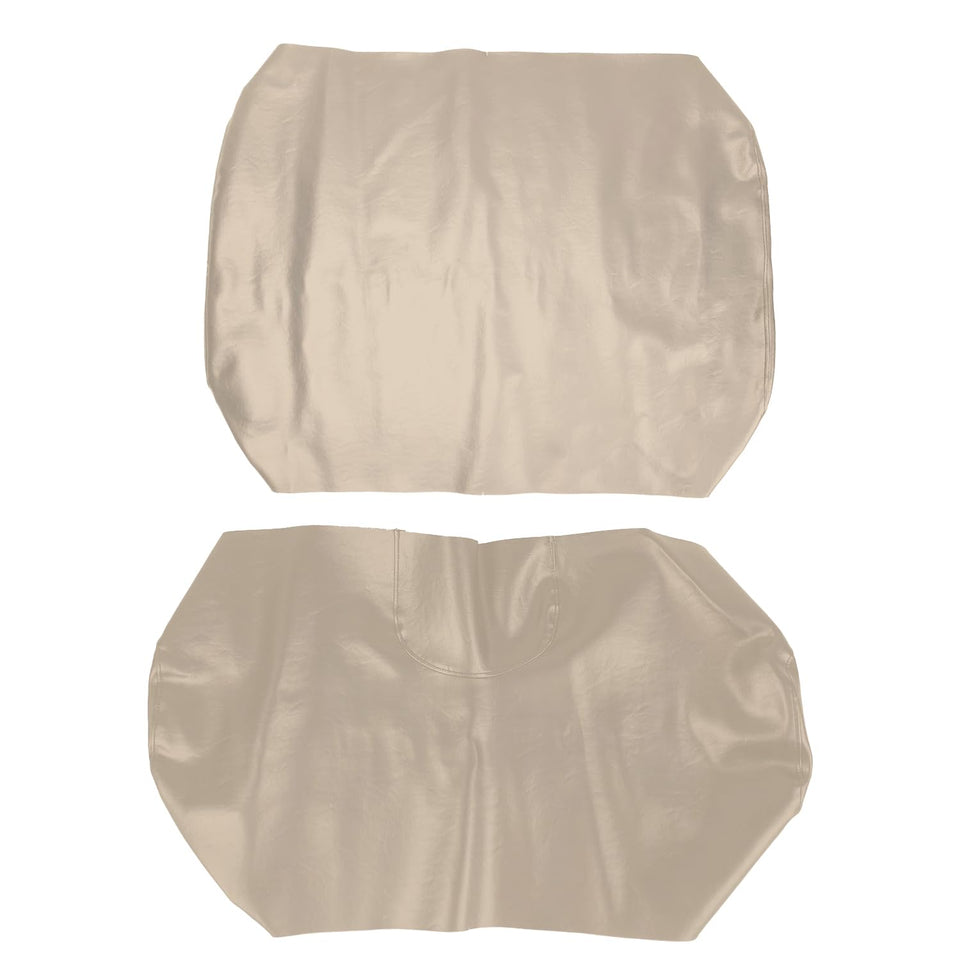 Carbhub front leather seat cover for EZ-Go TXT; beige finish adds stylish comfort.