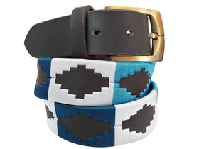 CARLOS DIAZ belt embroidery detail shows premium craftsmanship for versatile outfits.