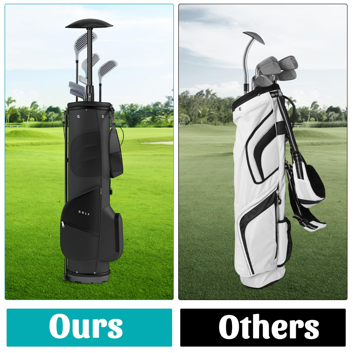 Carperipher adjustable size fit compatible with bags ranging from 18.9 to 51.2 inches.