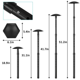 Carperipher aluminum poles show durable, bend-resistant assembly for long-term travel protection.