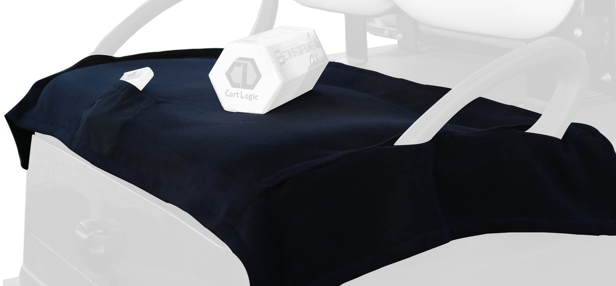 Cart Logic Cozi Cover golf cart seat blanket with secure Velcro for all-weather comfort.