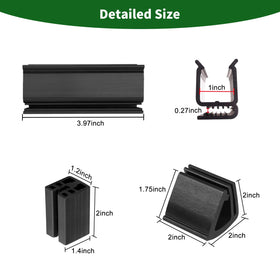Cartalia fits 1x1 front square tubes on 1982–2000 Club Car DS and 1985–2006 Yamaha G2–G22.
