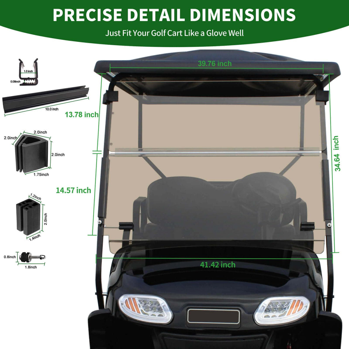 3/16in thick acrylic provides durability and shatter resistance on the course