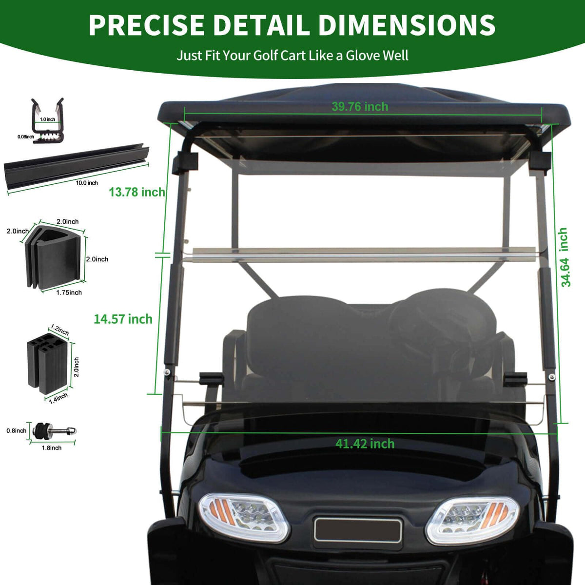 Cartalia 3/16 inch acrylic windshield shows durable, shatter-resistant design.