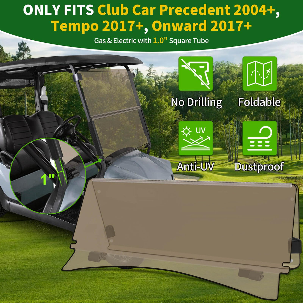 Cartalia 3/16-inch thick windshield offers durable protection against debris