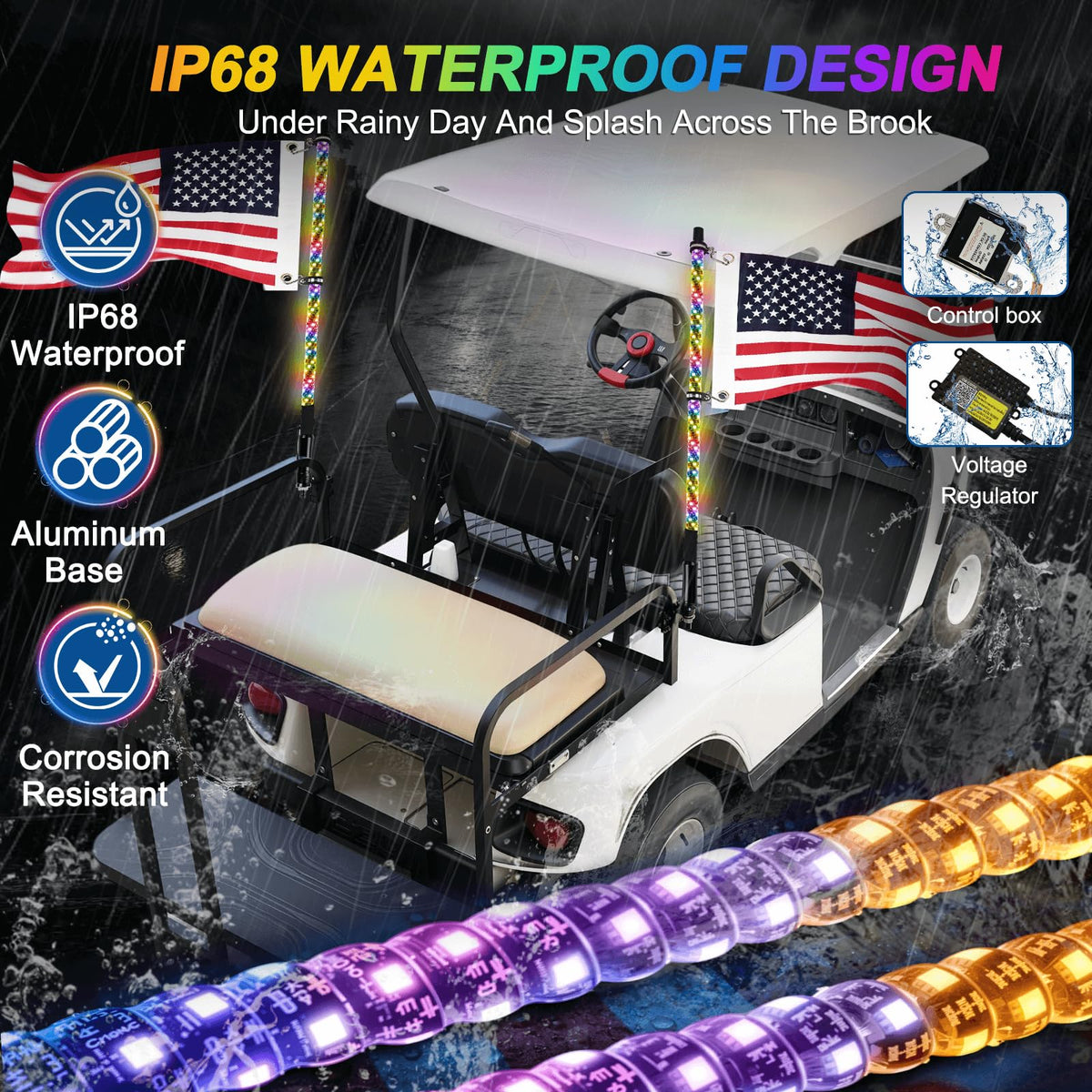 Cartalia 360 RGB LEDs provide dynamic color options for events