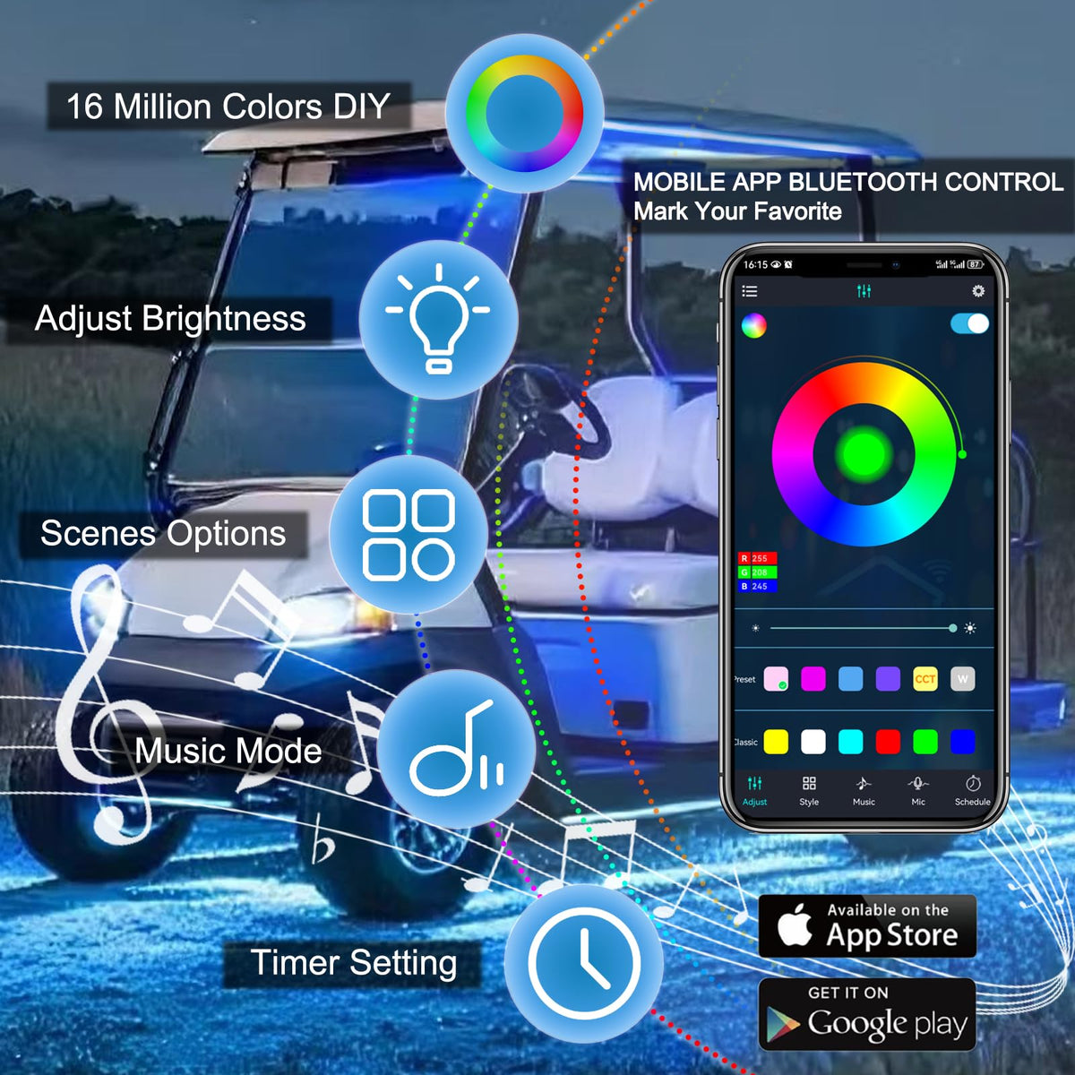 Cartalia Bluetooth app control module lets you customize colors and patterns