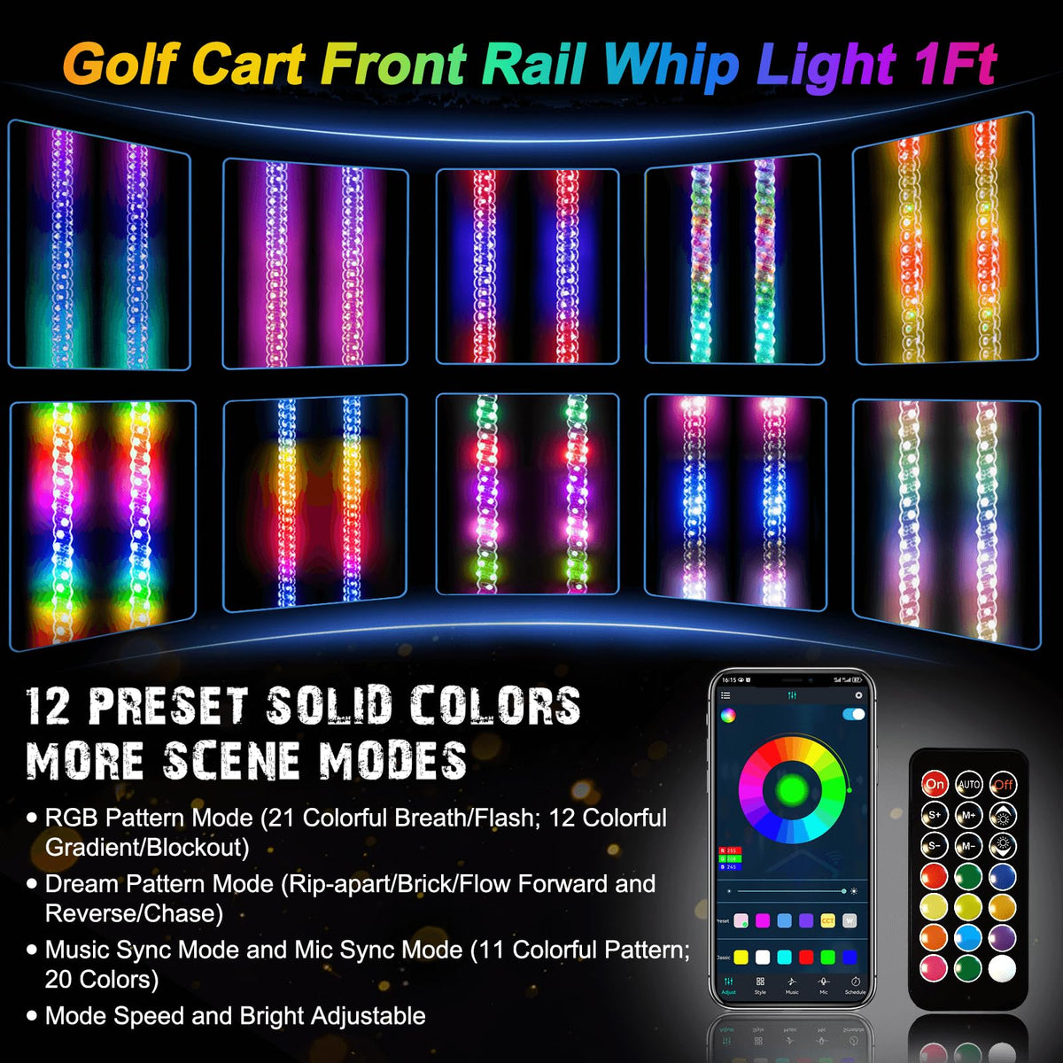Cartalia Bluetooth app control for easy color and pattern selection on the go