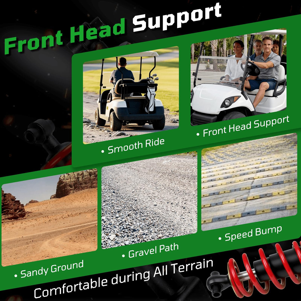 Cartalia bolt-on front shock installation with pre-assembled coils.