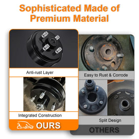 Cartalia brake drum with anti-rust coating detail for durability