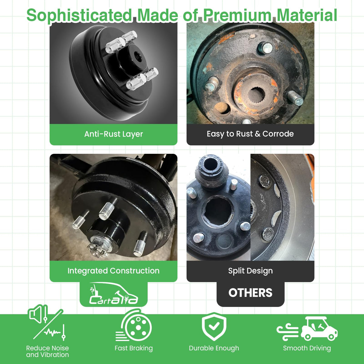 Cartalia EZGO ST Express shuttle brake drum supports reliable daily braking