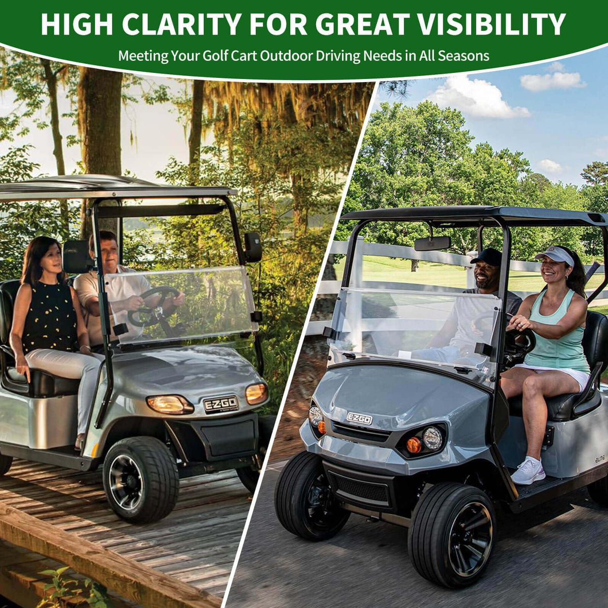 Cartalia clear view improves driver confidence during sunny and cloudy rides.
