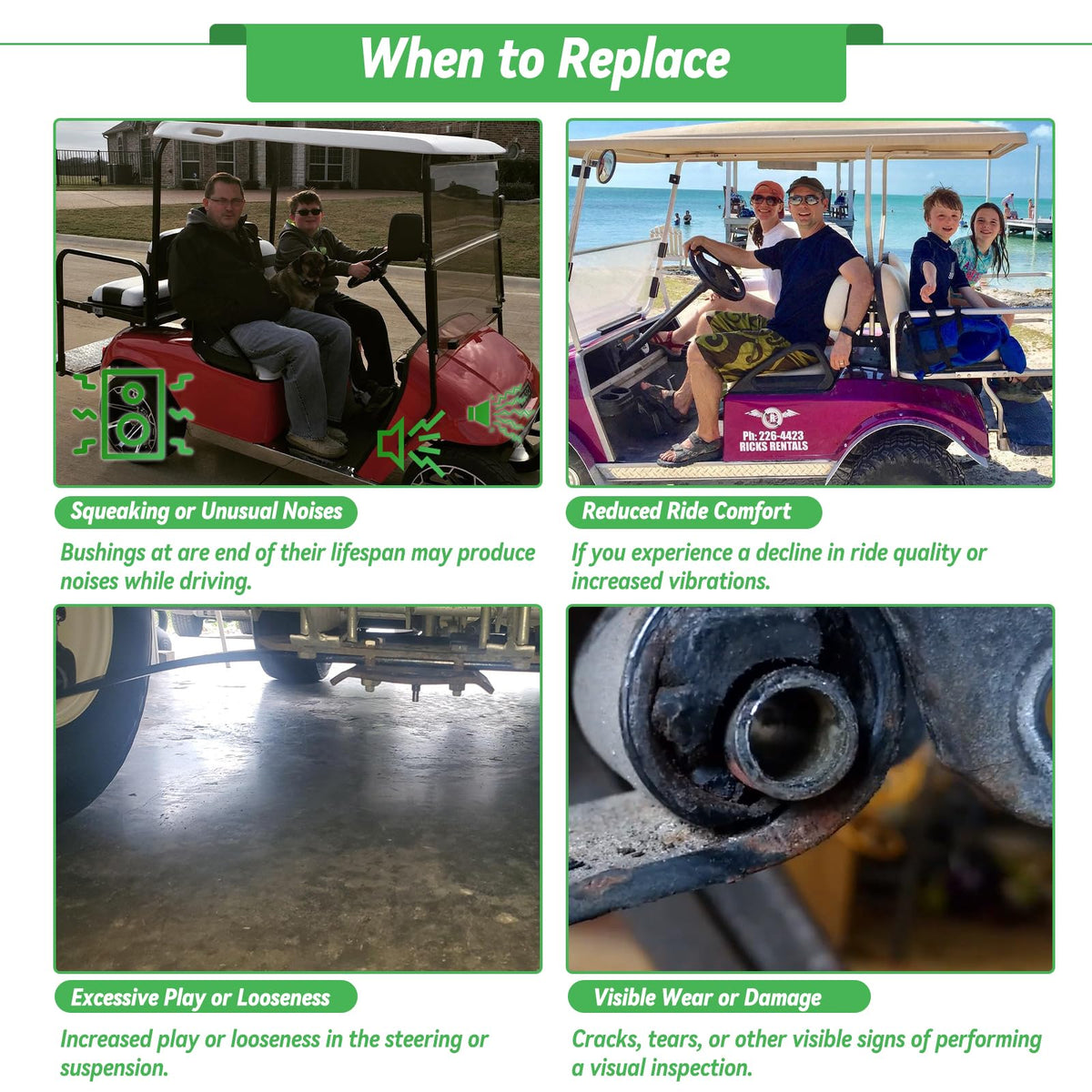 Cartalia Club Car DS 1992+ compatible kit for improved ride.