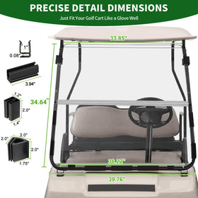 Cartalia 1982-2000 Club Car DS fitment guide confirming secure 1-inch rail mounting