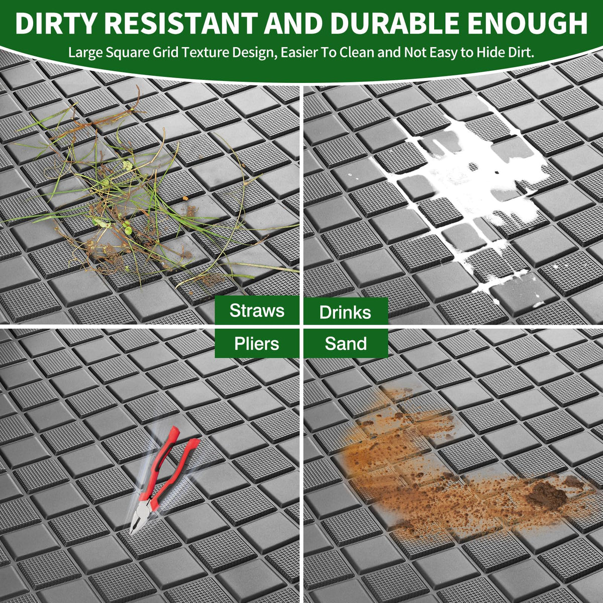Cartalia natural rubber 8mm mat resists UV, deformation, and cracking