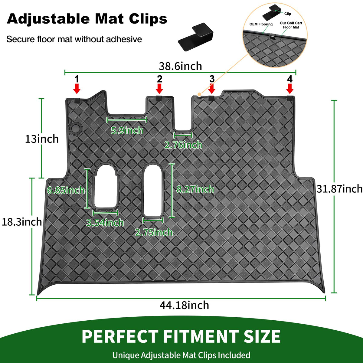 Cartalia easy installation with four clips for secure fit.