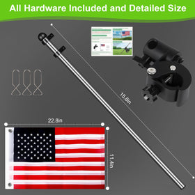 Cartalia fast installation with fixed base keeps flag secure.