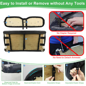 Cartalia EZGO TXT black PVC leather seat cover is easy to clean