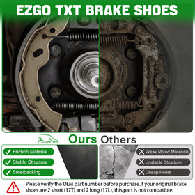 Cartalia EZGO TXT brake hub drum assembly close-up for easy replacement