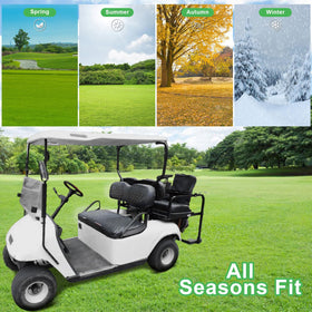 Cartalia EZGO TXT front seat cover installation is quick and simple