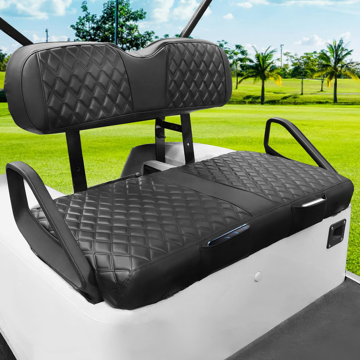 Cartalia EZGO TXT front backrest cover protects upholstery with a premium look