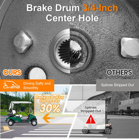 Cartalia EZGO TXT brake drum installation instructions included