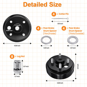 Cartalia EZGO TXT rear hub area illustration showing proper alignment guidance