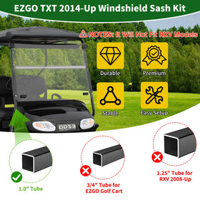 Cartalia sash windshield clips for EZGO TXT 2014+ stability