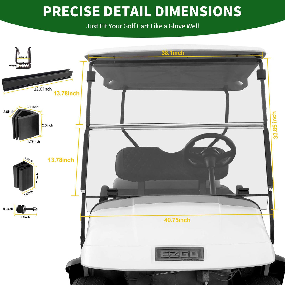 Cartalia foldable windshield hinge design for easy folding