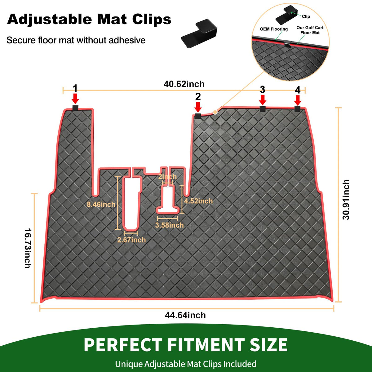 Cartalia four-clip design ensures a secure, easy install on Yamaha floors