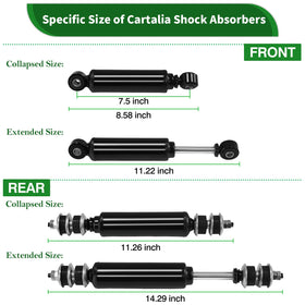 Cartalia four pack kit for front and rear shocks fits Club Car models