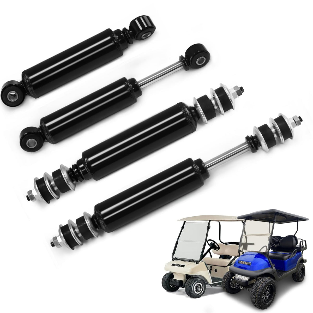Cartalia front shock absorber for Club Car DS improves ride comfort on rough pavement