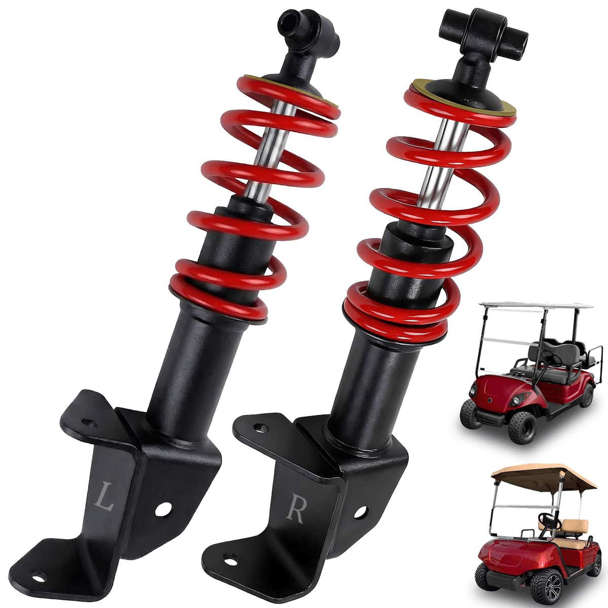 Cartalia front shock absorber for Yamaha G22/G29 improves ride stability on rough terrain.