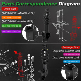 Cartalia front shocks fit Yamaha G22 and G29 Drive