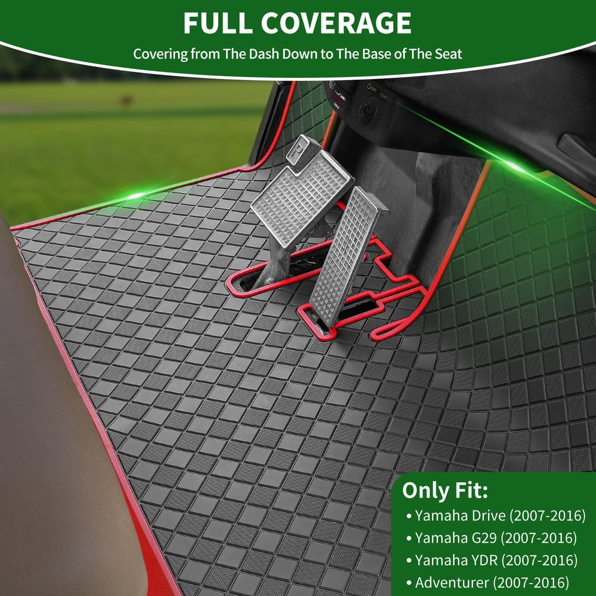 Cartalia full-coverage floor mat for Yamaha Drive Gen1 ensures seamless dashboard-to-seat protection