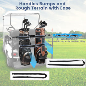 All-metal construction with anti-rust coating endures outdoor golf sessions.