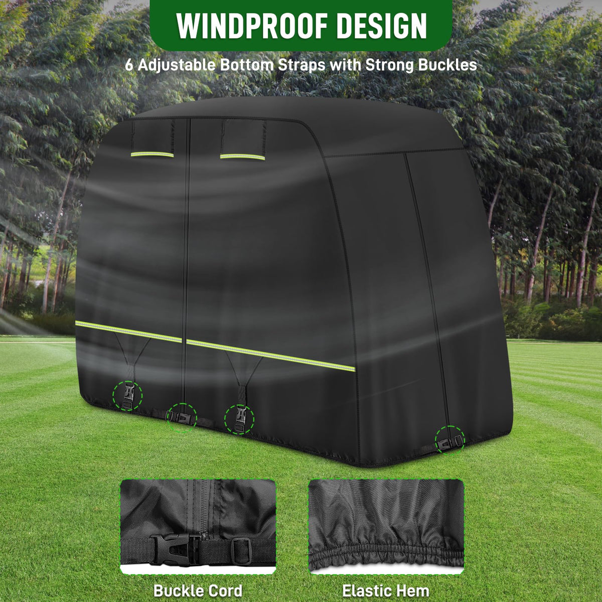 Mesh vent panels on Cartalia cover promote airflow and interior dryness