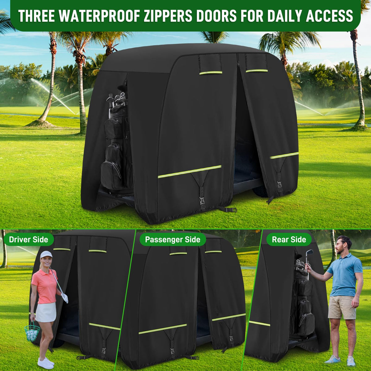 Adjustable wind straps on Cartalia cover keep it secure in wind