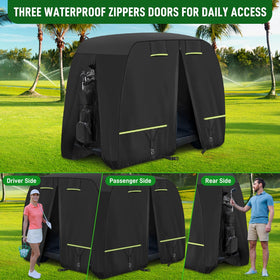 Adjustable wind straps on Cartalia cover keep it secure in wind