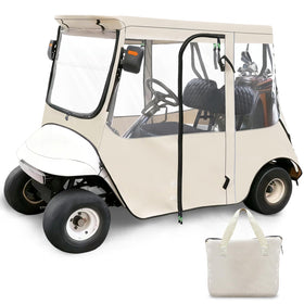 Cartalia Golf Cart Driving Enclosure front view with clear windows for visibility