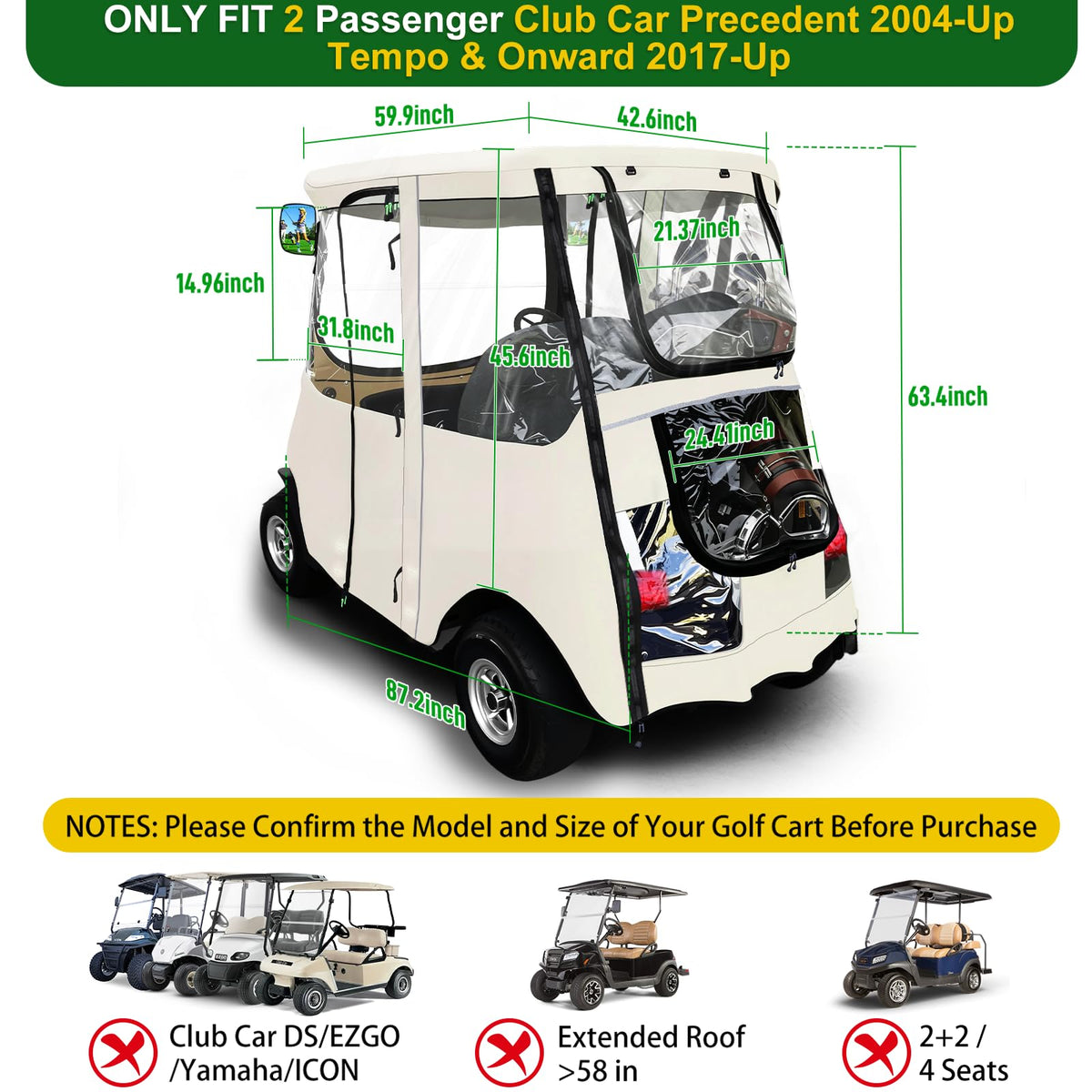 Cartalia enclosure side view with rolled windows for adjustable airflow.