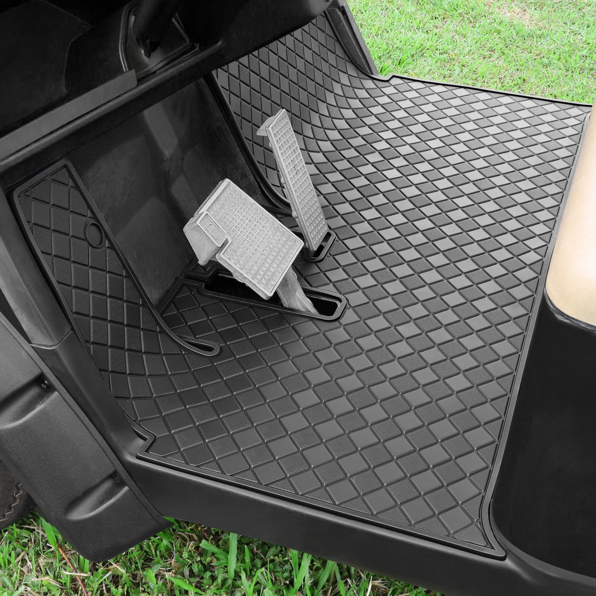 Cartalia 8mm thick golf cart floor mat for durable floor protection during heavy use