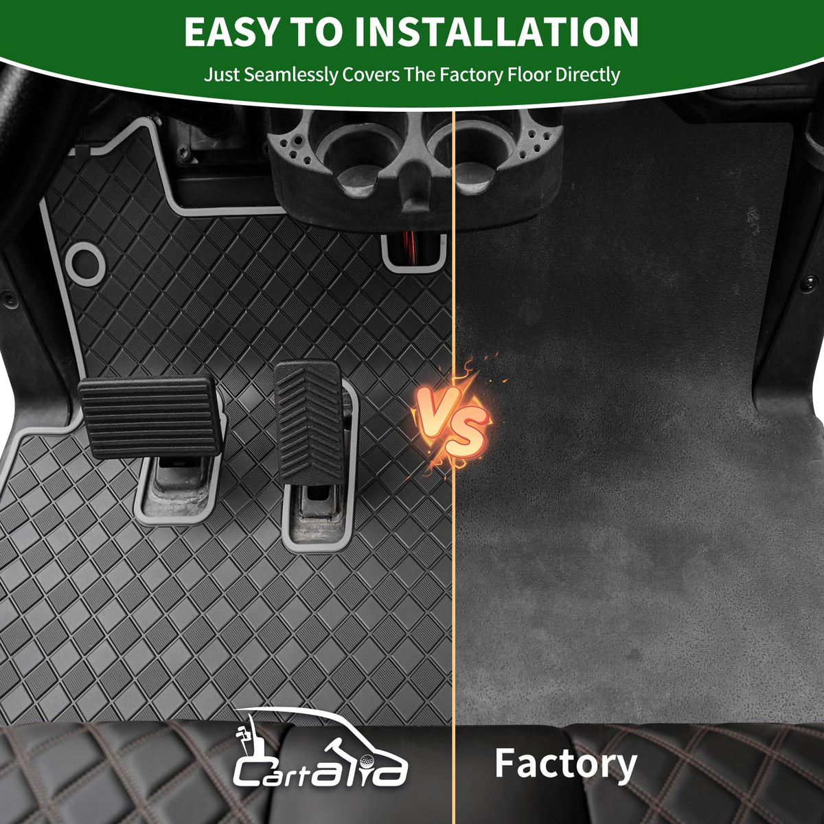 Cartalia floor mat with cross-drainage channel eases cleaning after muddy use.
