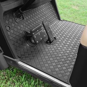 Cartalia golf cart floor mat full coverage 8mm thick protects EZGO TXT interior from dirt