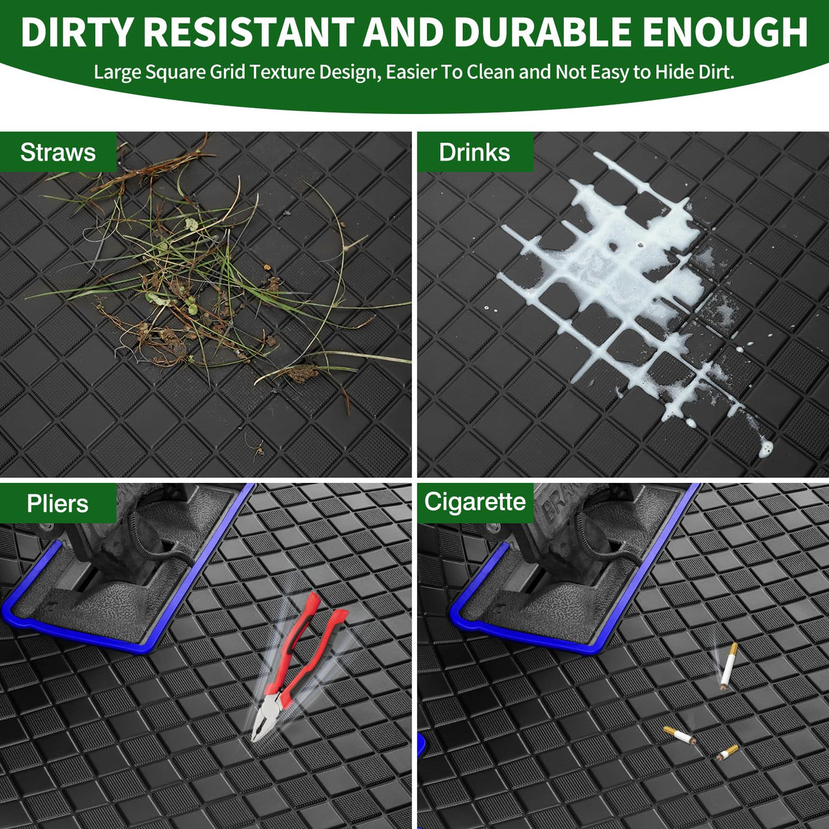 No odor and deformation resistant Cartalia mat for outdoor club carts.