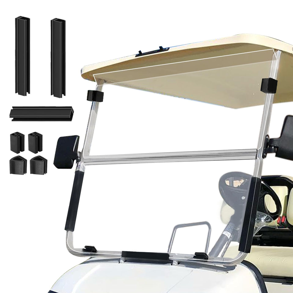 Cartalia foldable windshield with 316thick acrylic for clear, durable visibility.